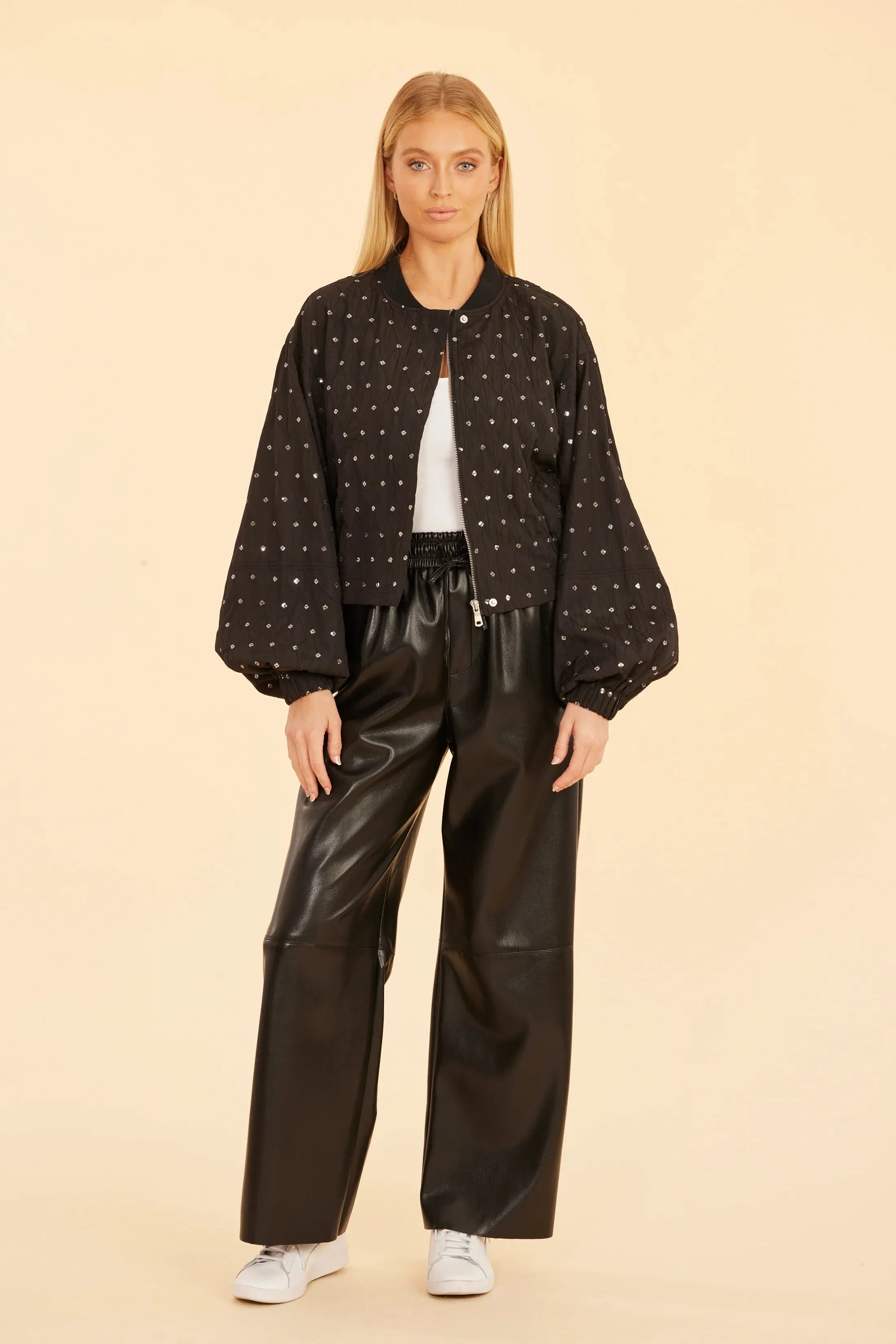 Dolce Cabo Faux Leather Drawstring Pants