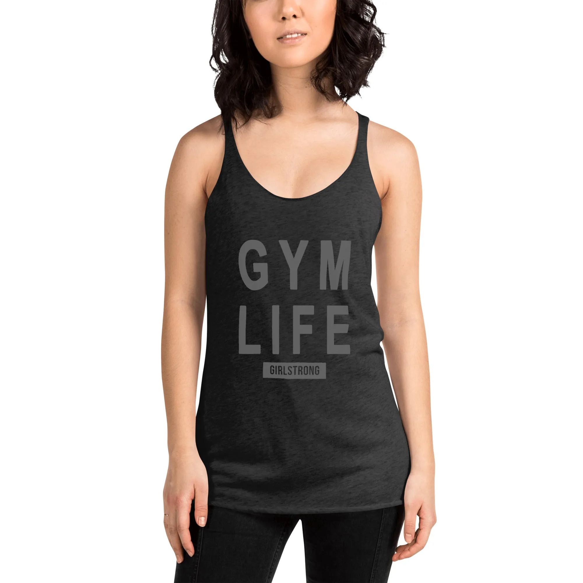 ELEVATED SCULPT RACERBACK BLACK TANK TOP FOR WOMEN - GYM LIFE