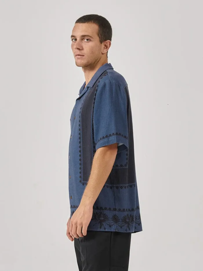 Evolve Bowling Shirt - Blue Indigo