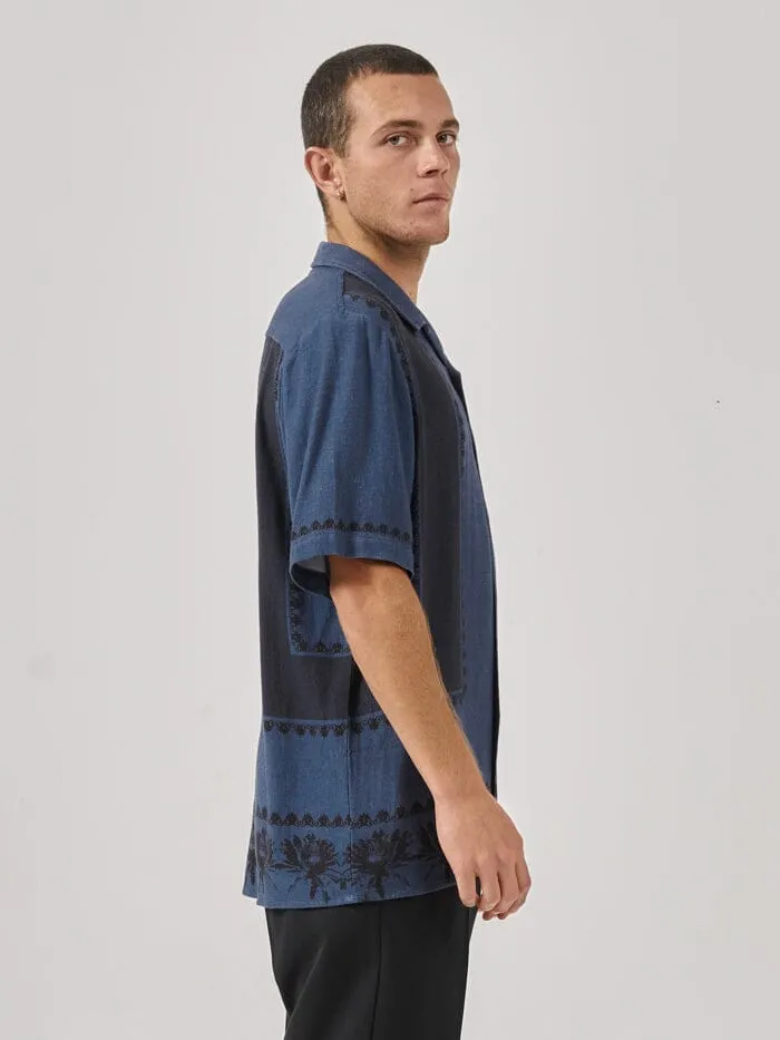 Evolve Bowling Shirt - Blue Indigo