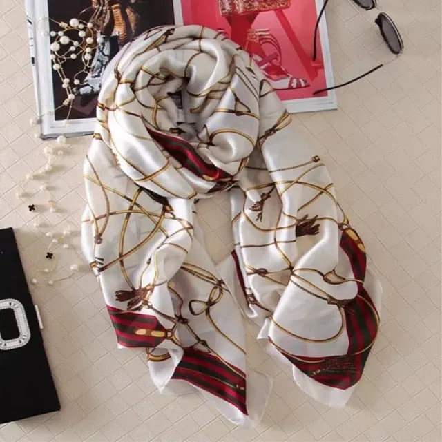 Fashion Silk Scarf Printed Bandana Shawl #LZ046