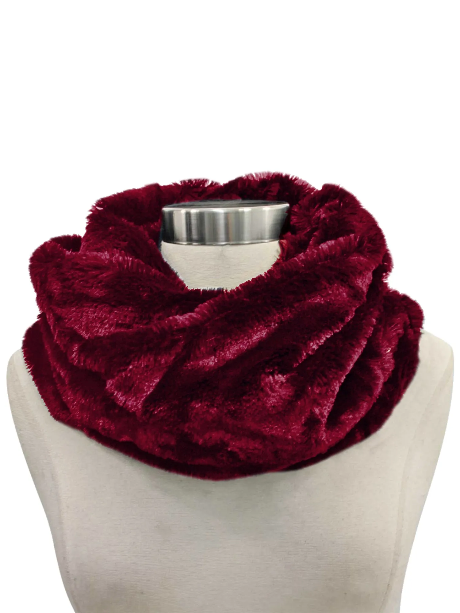 Faux Fur Infinity Neck Warmer Winter Scarf