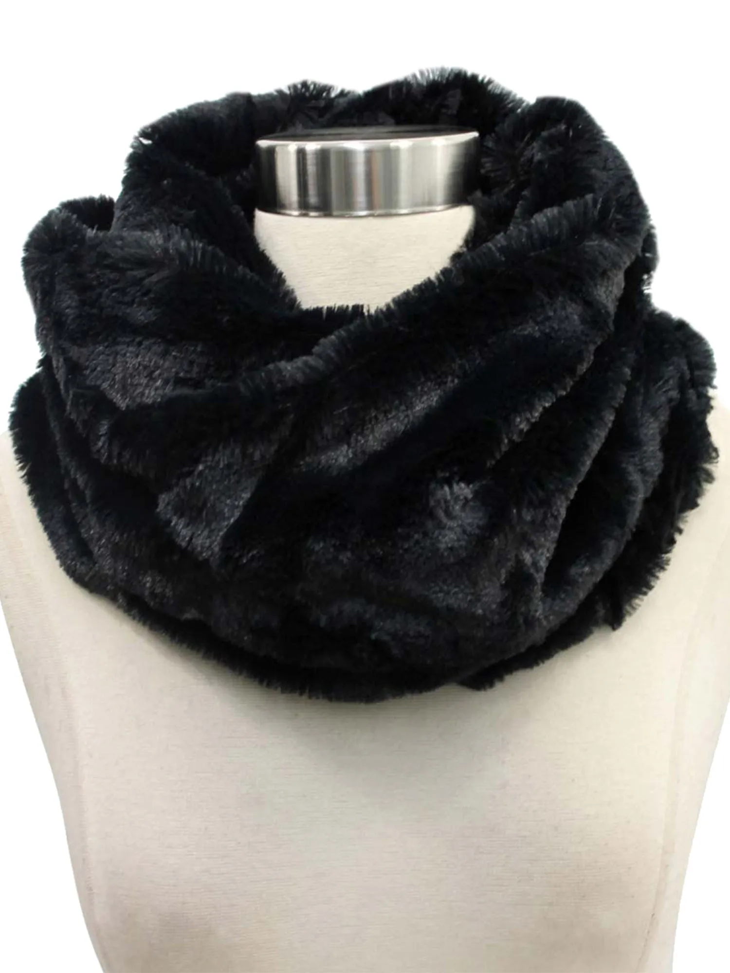 Faux Fur Infinity Neck Warmer Winter Scarf