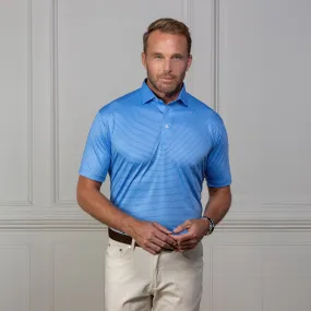 Featherweight Flex Polo Beckett Blue with White Stripe