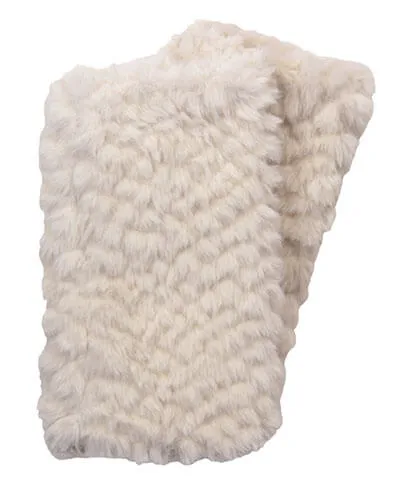 Fingerless / Texting Gloves, Reversible - Plush Faux Fur in Willows Grove