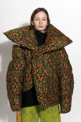 FLORAL BROCADE M'A PUFFER JACKET