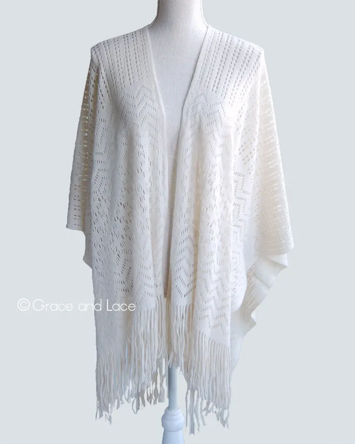 Grace & Lace Fringe Kimoncho