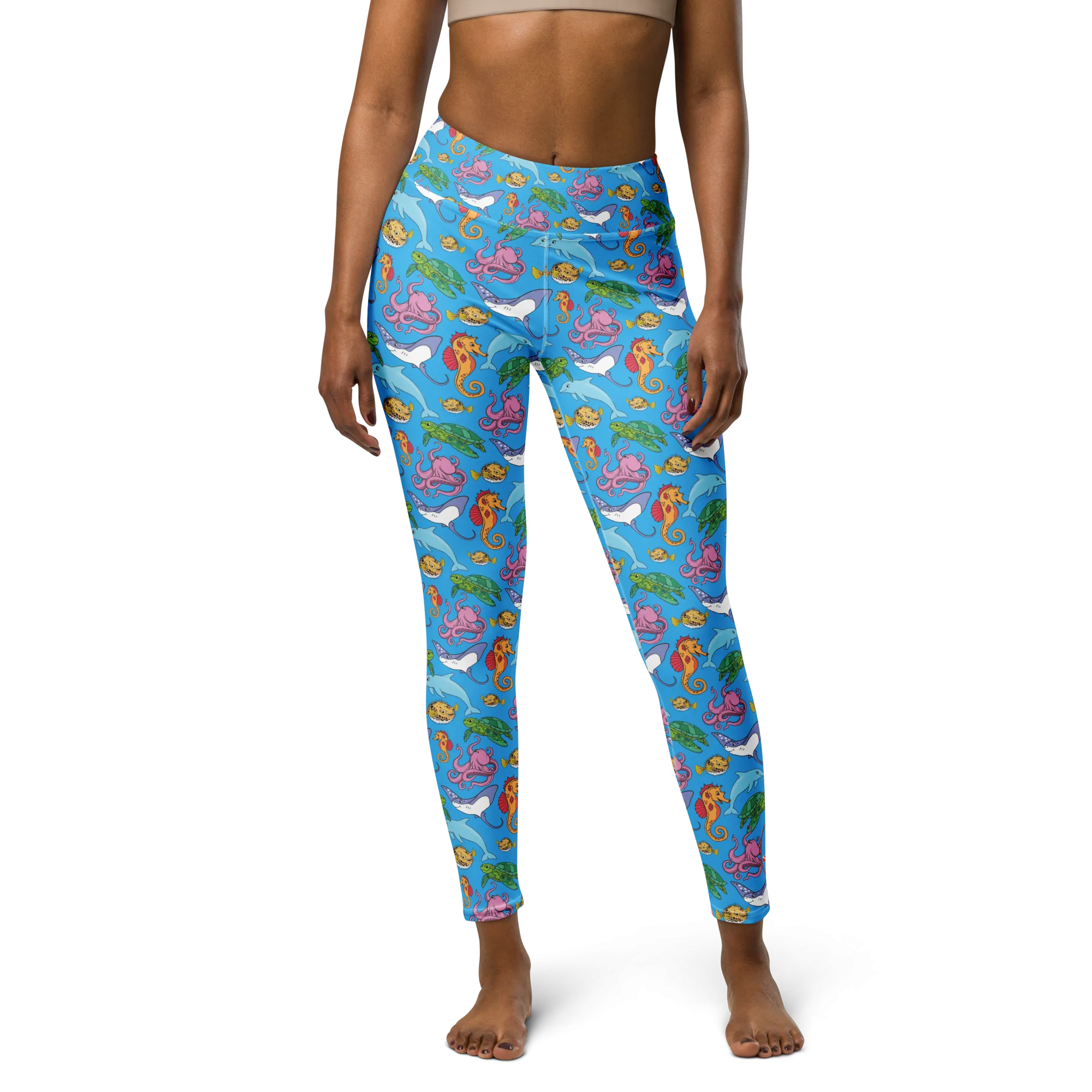 Happiest Ocean High Waist Leggings