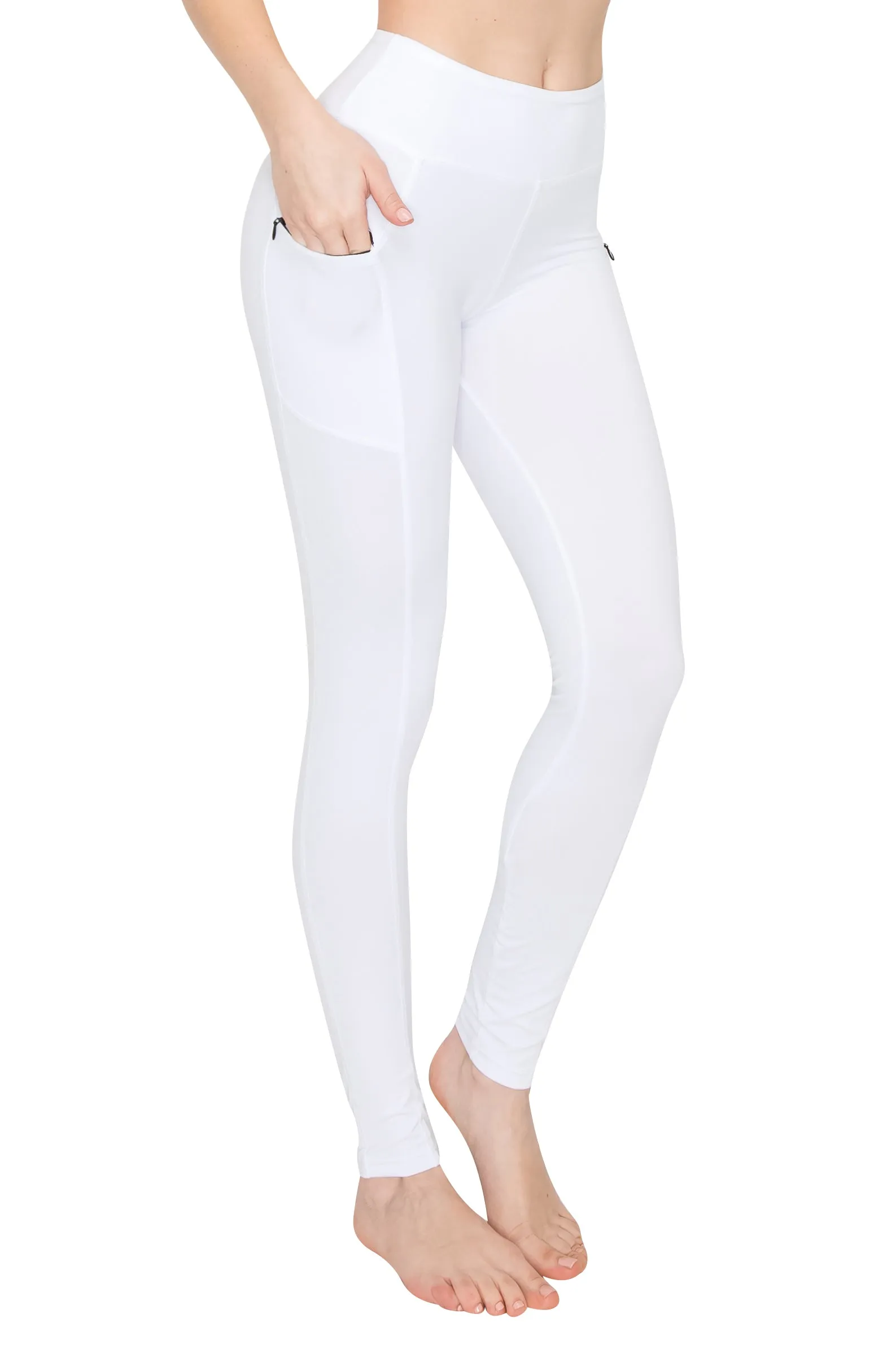 High Waist Leggings - Zipper Pockets