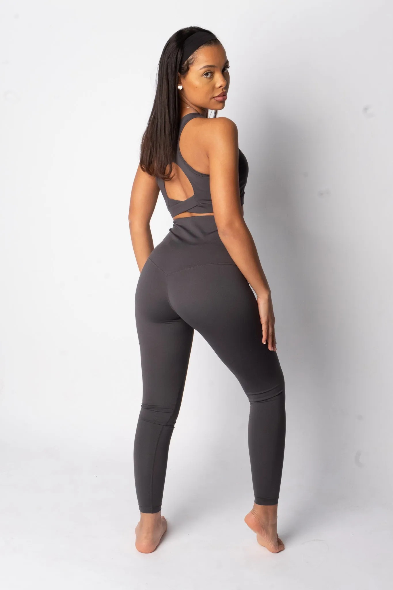 High Waisted Leggings Charcoal