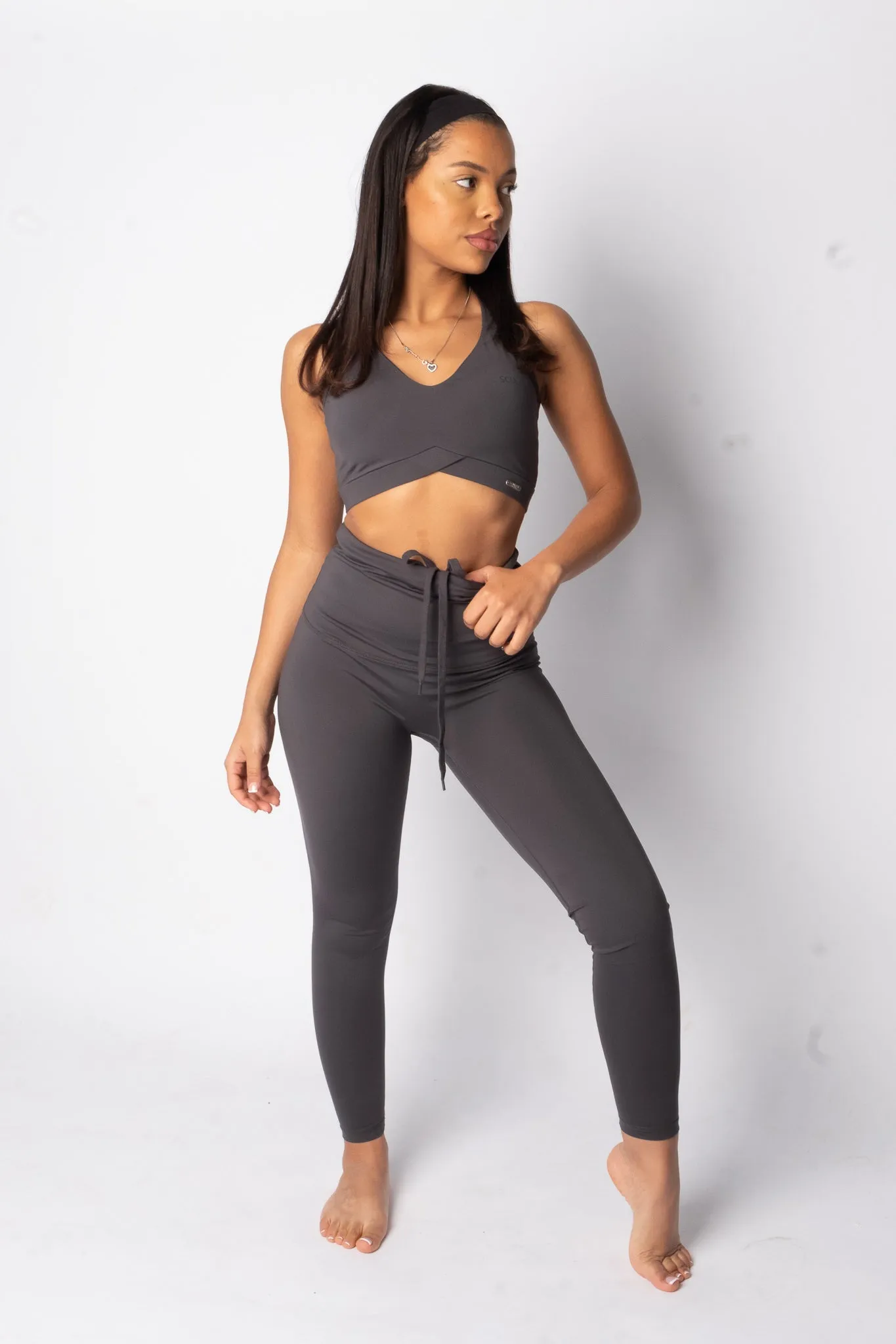 High Waisted Leggings Charcoal