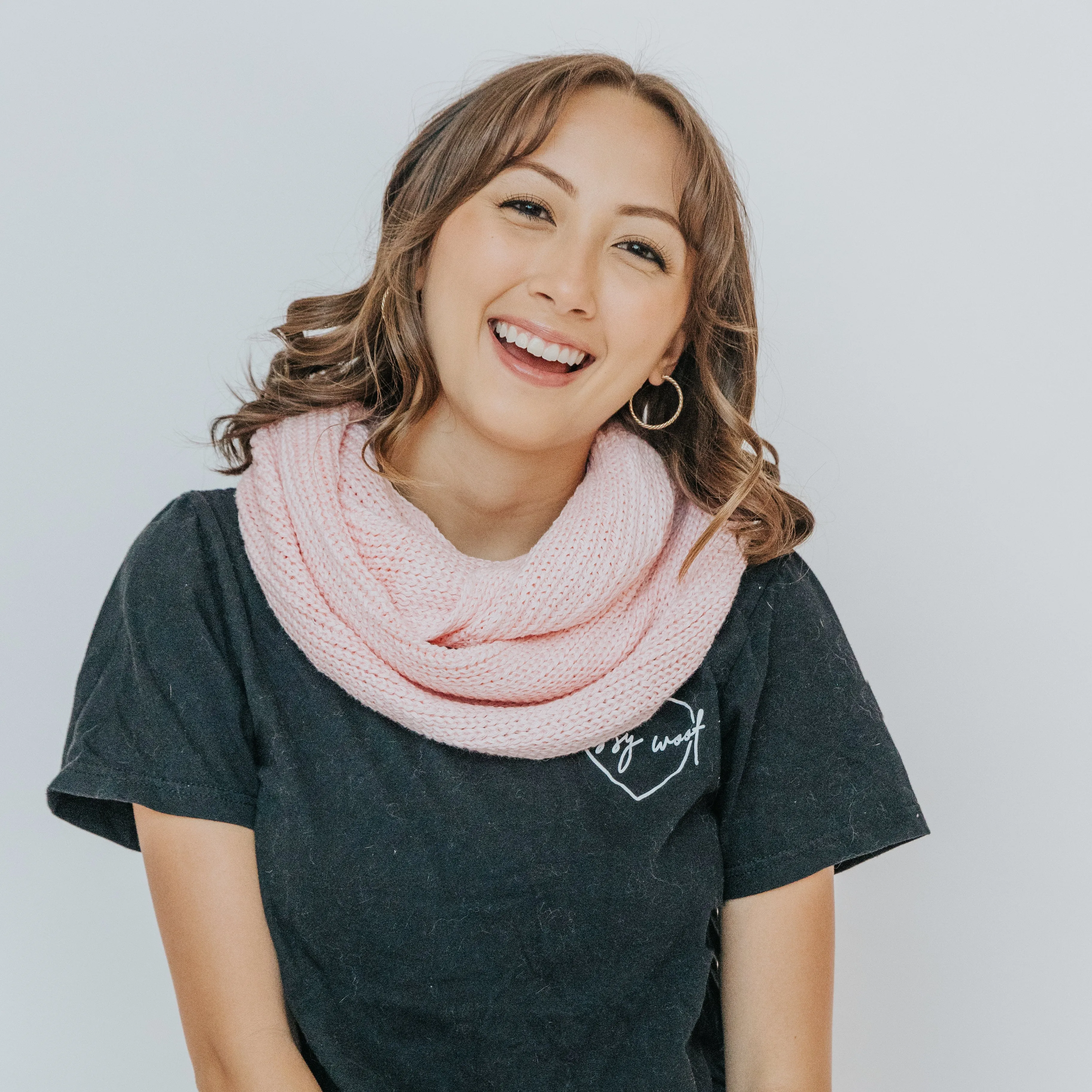 Human Infinity Scarf - Pink