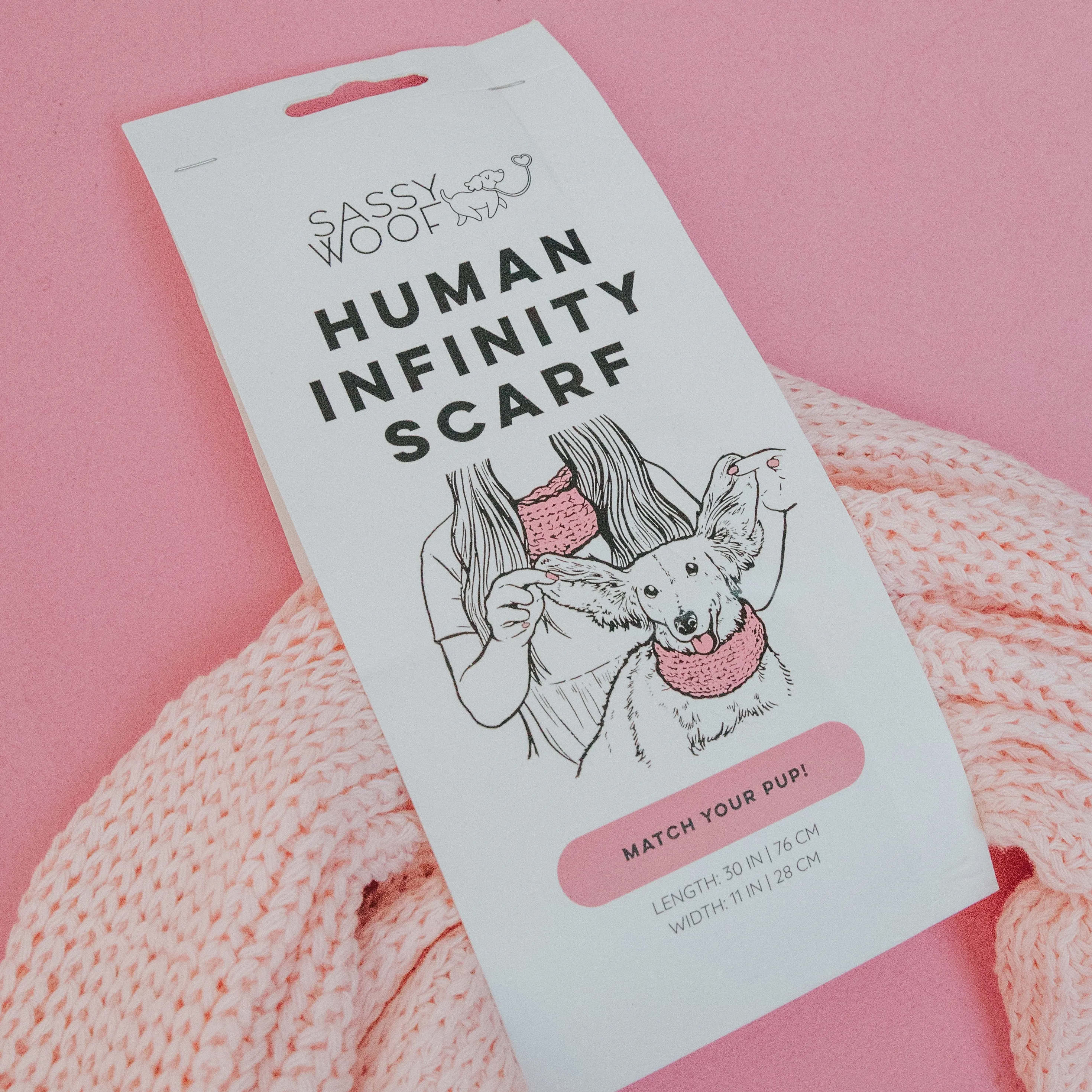 Human Infinity Scarf - Pink