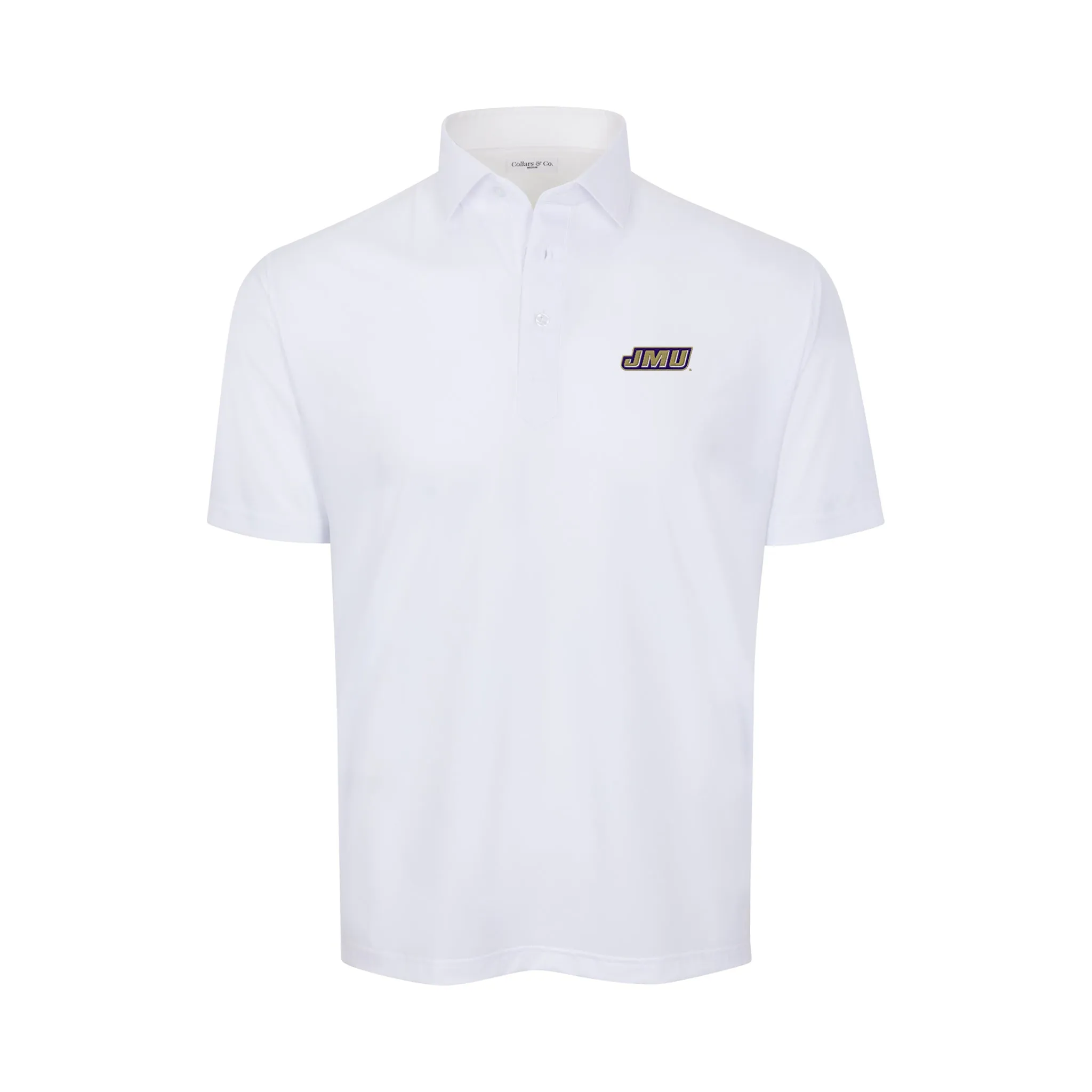 James Madison Featherweight Flex Polo White