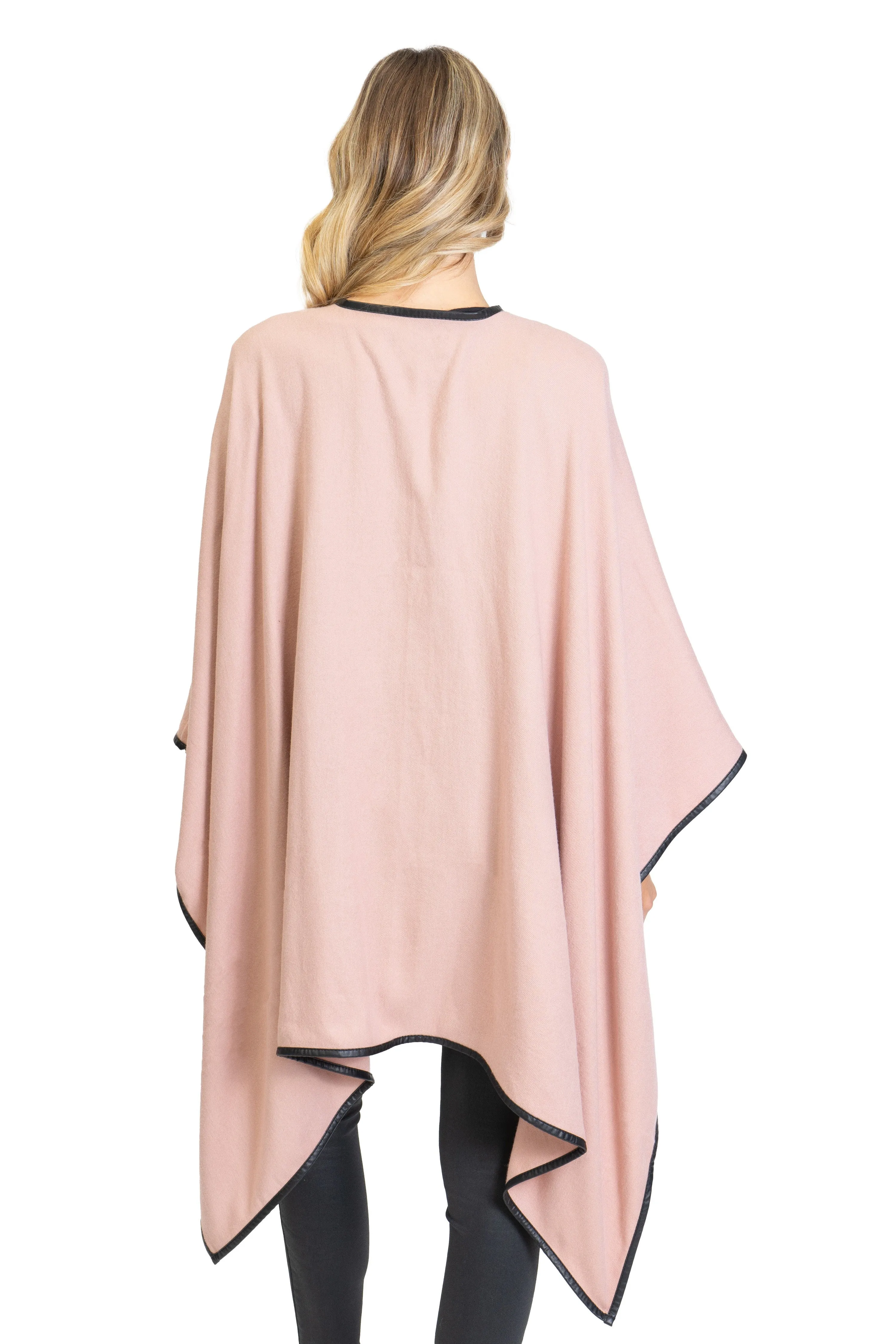 Jones New York Novelty Button Convertible Wrap Poncho (JNP310S-BSH )