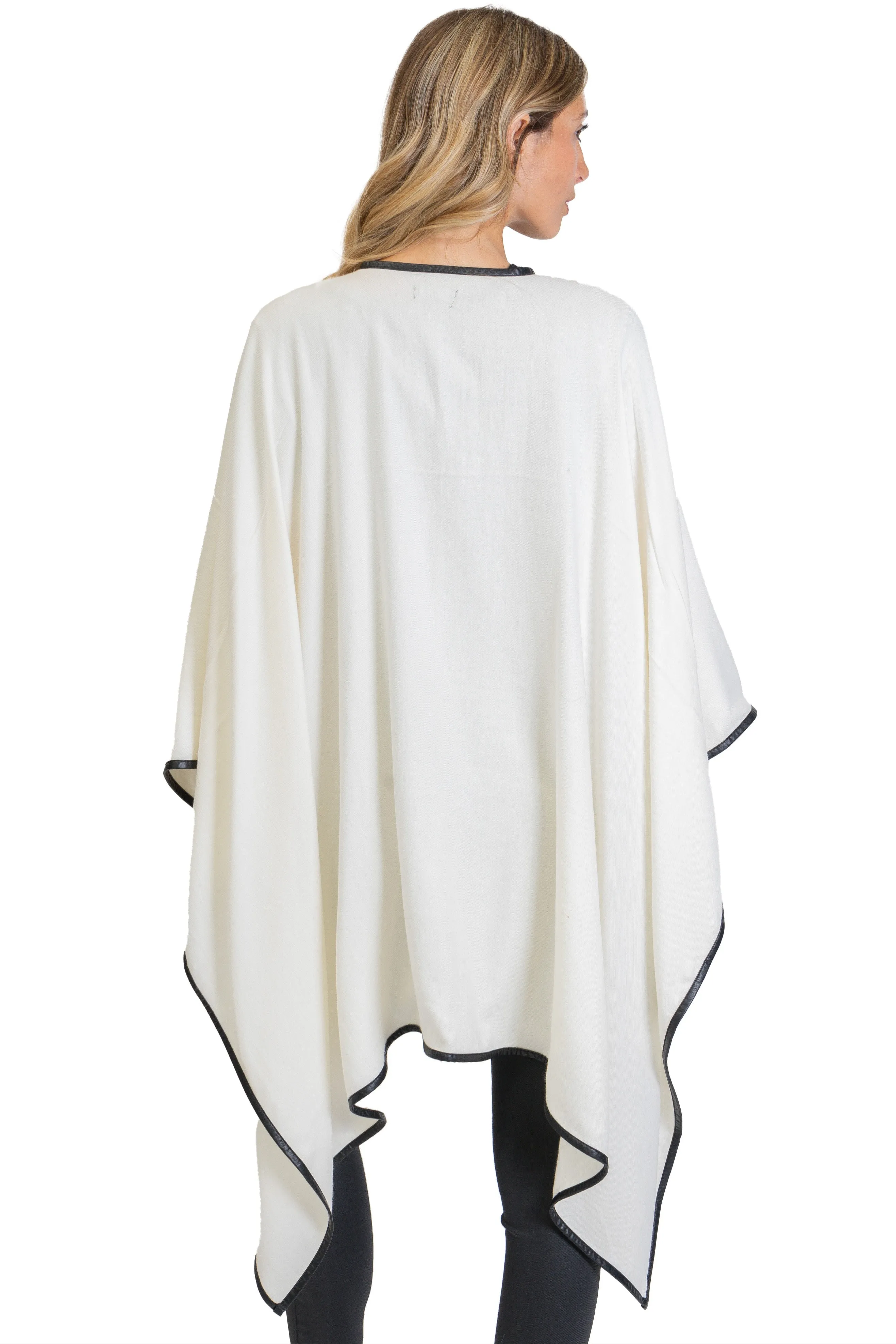 Jones New York Novelty Button Convertible Wrap Poncho (JNP310S-IV )