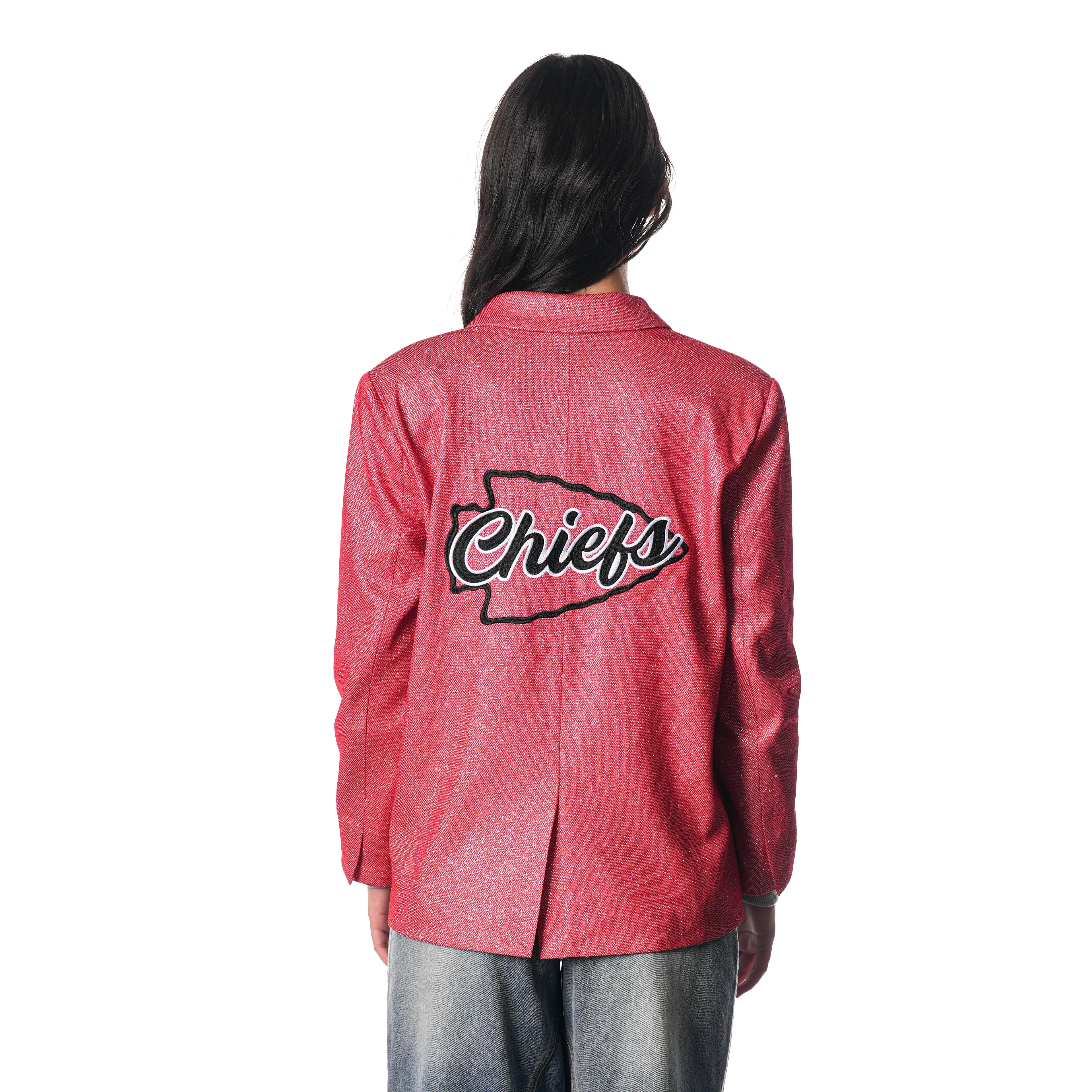 KANSAS CITY CHIEFS HOODED BLAZER - RED