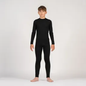 Kids' 250 Long Sleeve & Bottom 2-Piece Black