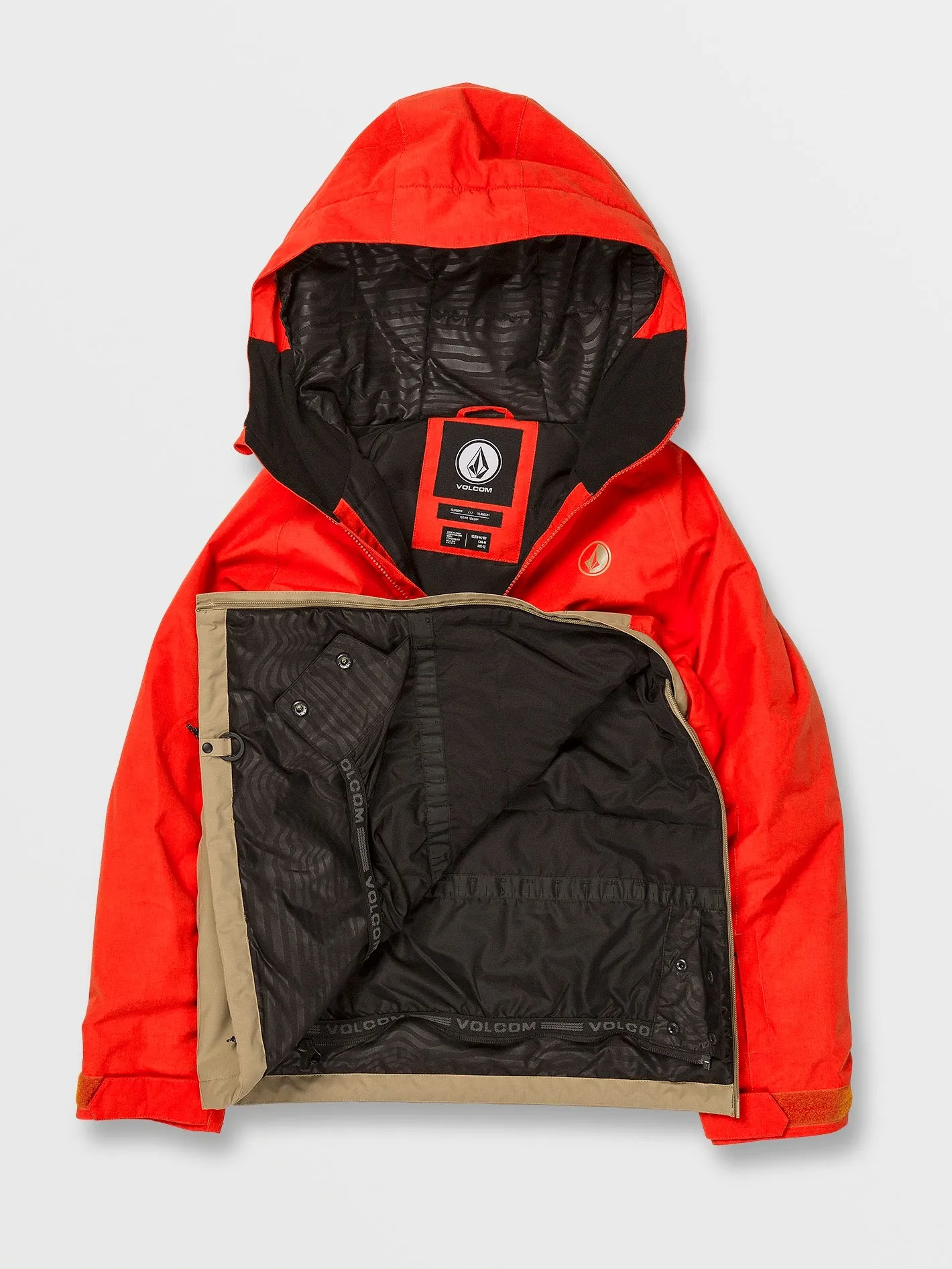 Kids Sluff Insulated Pullover - Orange Shock