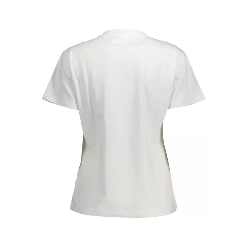 Kocca White Cotton Women T-Shirt