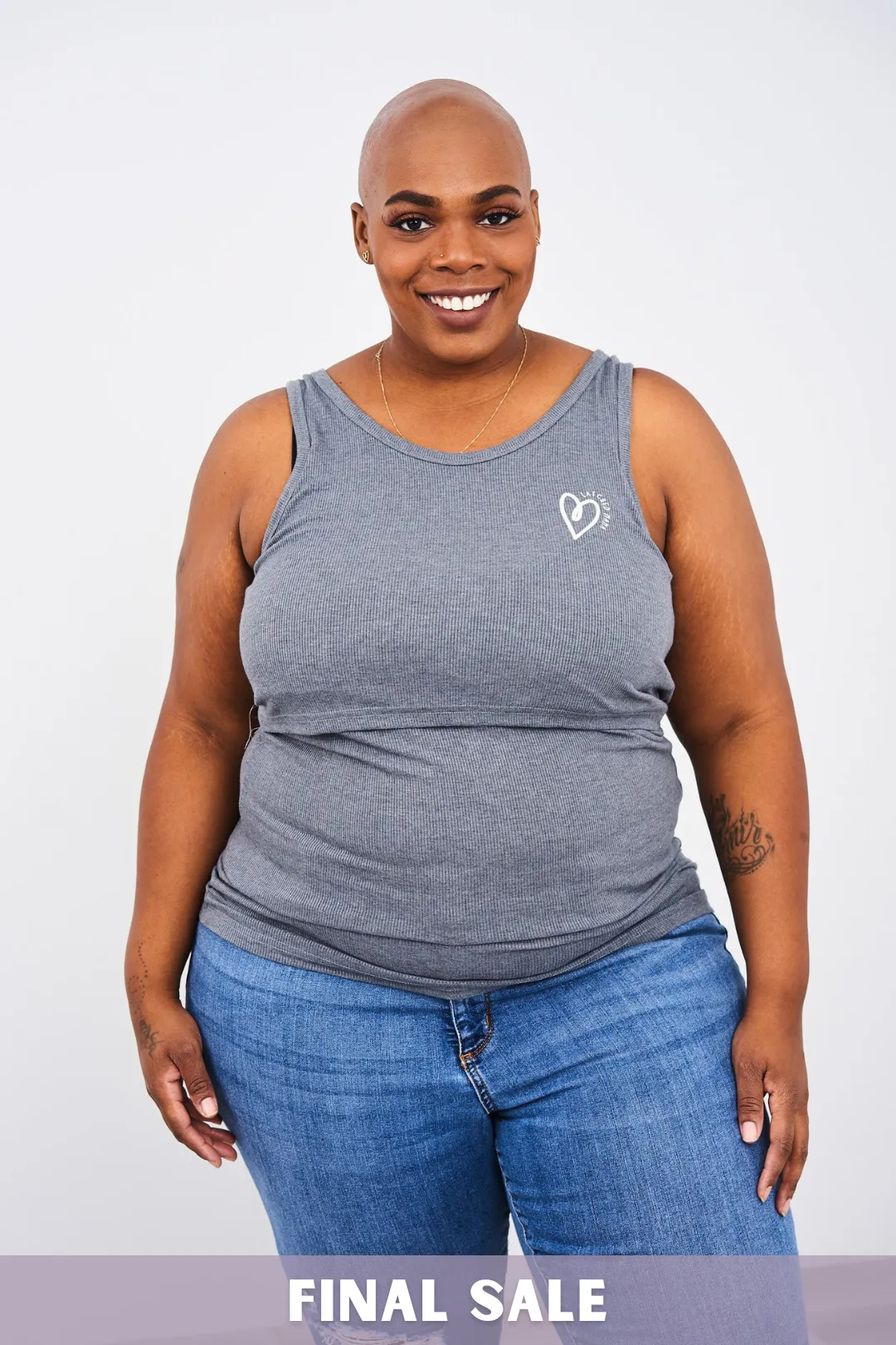 Latched Mama Love Ribbed Nursing Tank - Final Sale