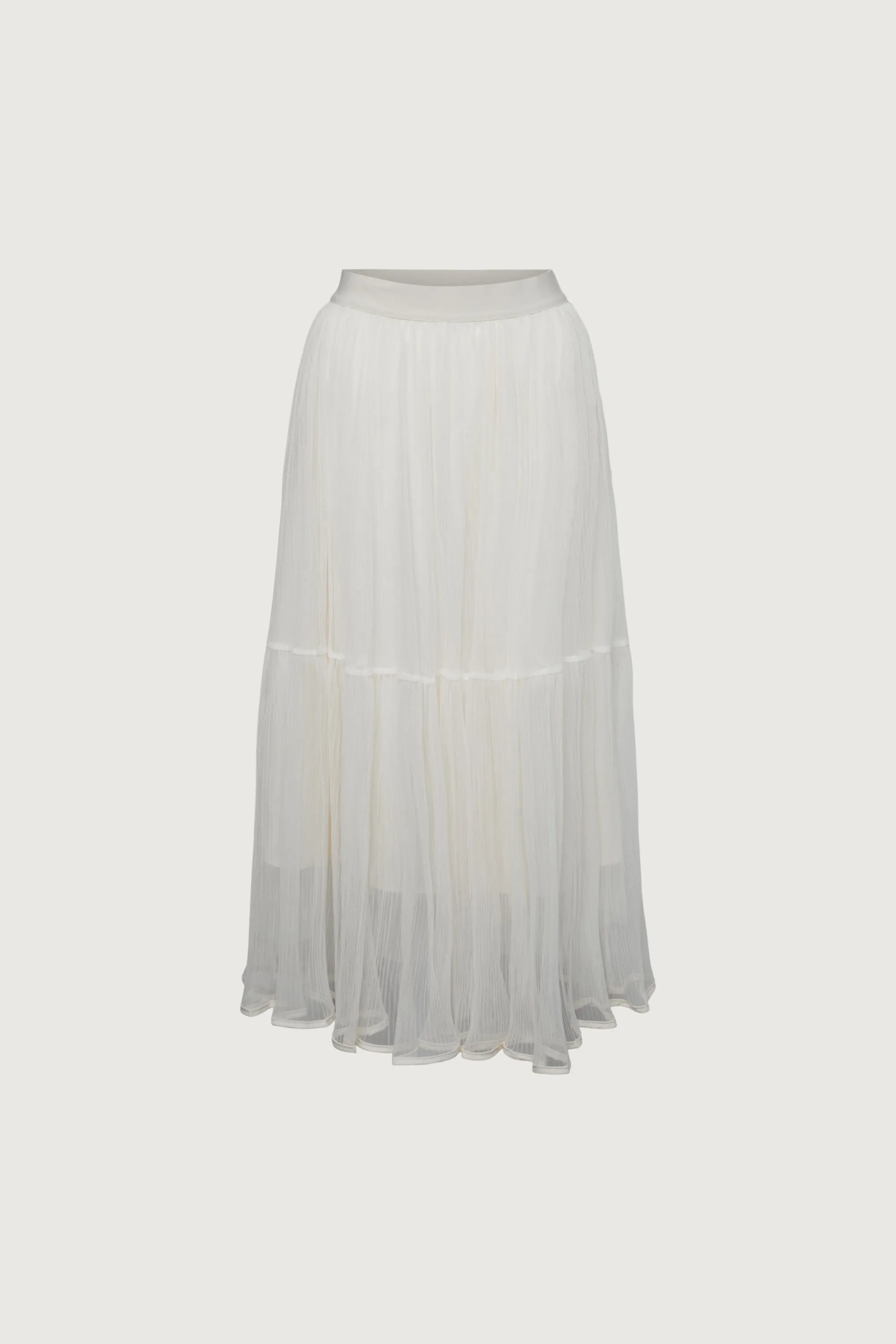 LAYERED TULLE MIDI SKIRT