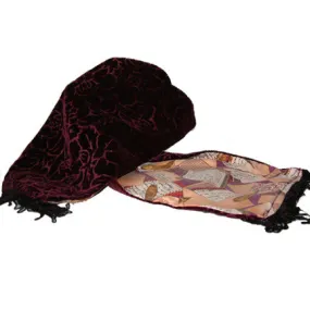 LETTERS SILK & VELVET SCARF