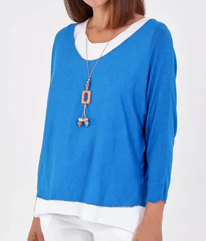 Lucy Double Layer Top with Necklace