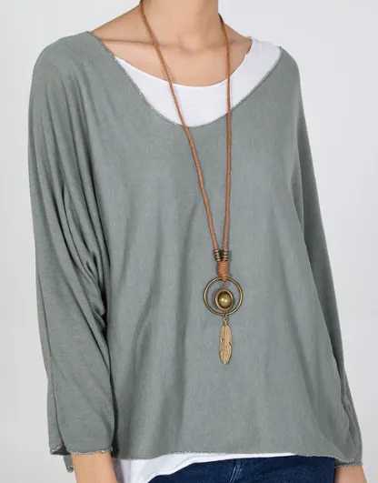 Lucy Double Layer Top with Necklace