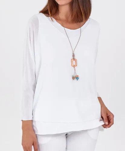 Lucy Double Layer Top with Necklace