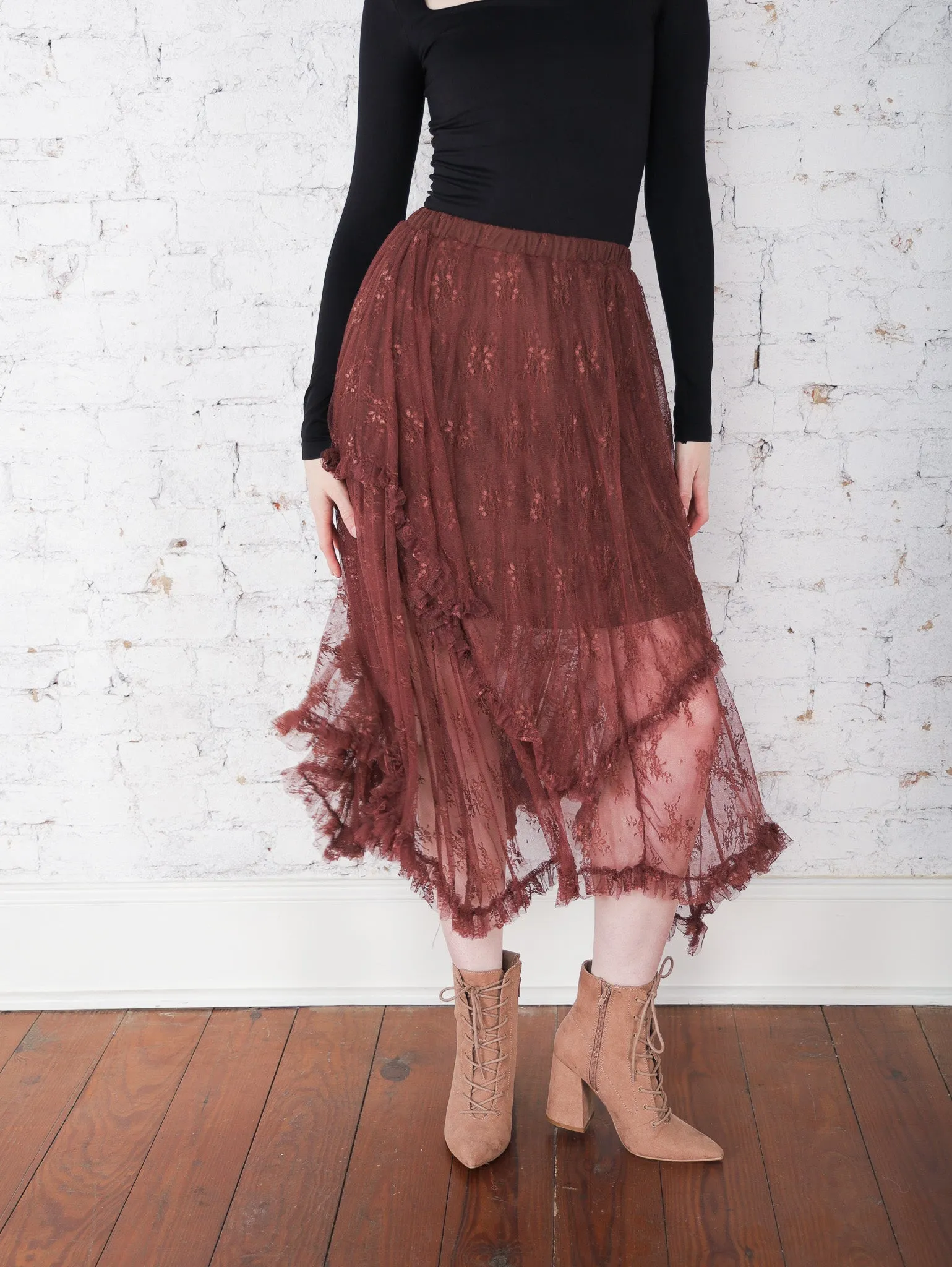 Maya Layered Lace Skirt