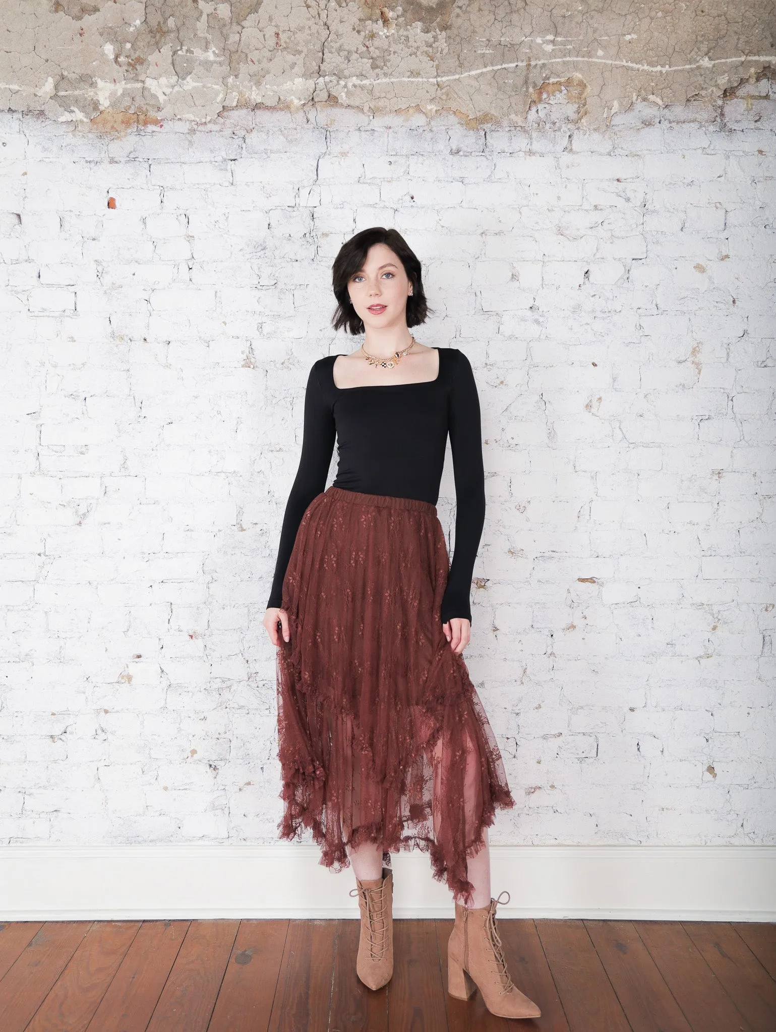 Maya Layered Lace Skirt