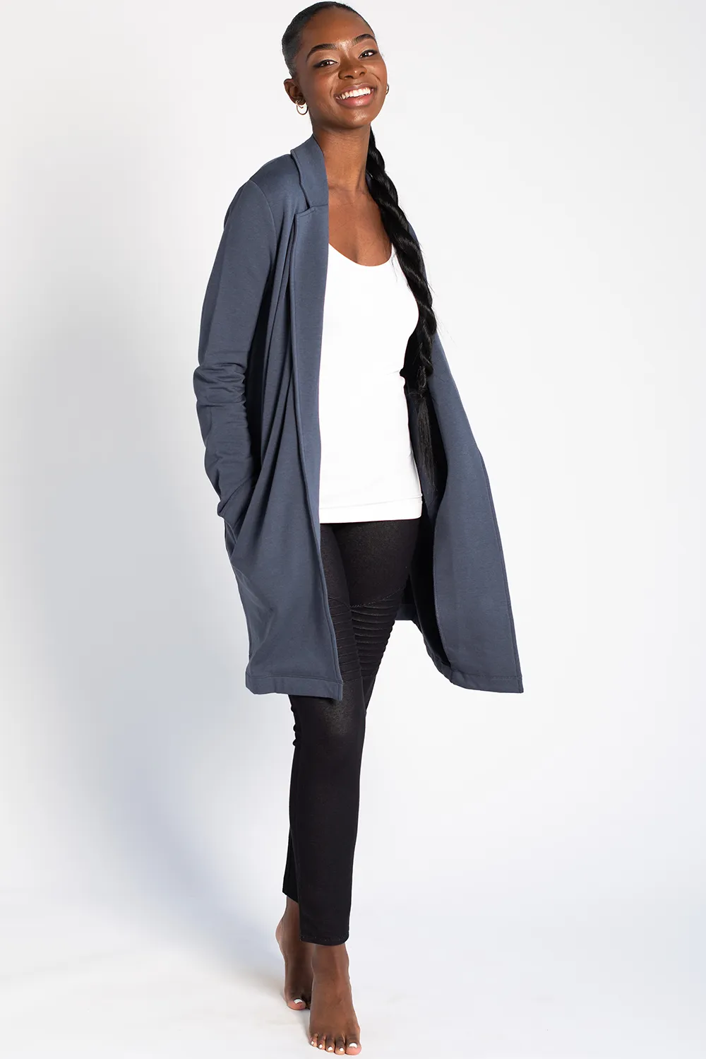 Meghan Bamboo Blazer - Anchor Blue