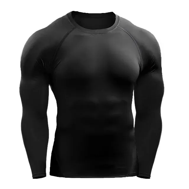 Men’s Elastic Long Sleeve Compression T Shirt