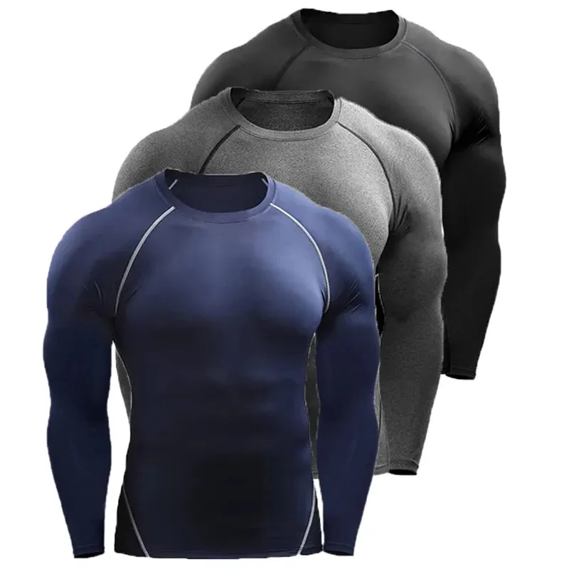 Men’s Elastic Long Sleeve Compression T Shirt