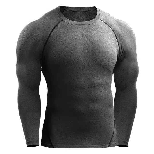 Men’s Elastic Long Sleeve Compression T Shirt