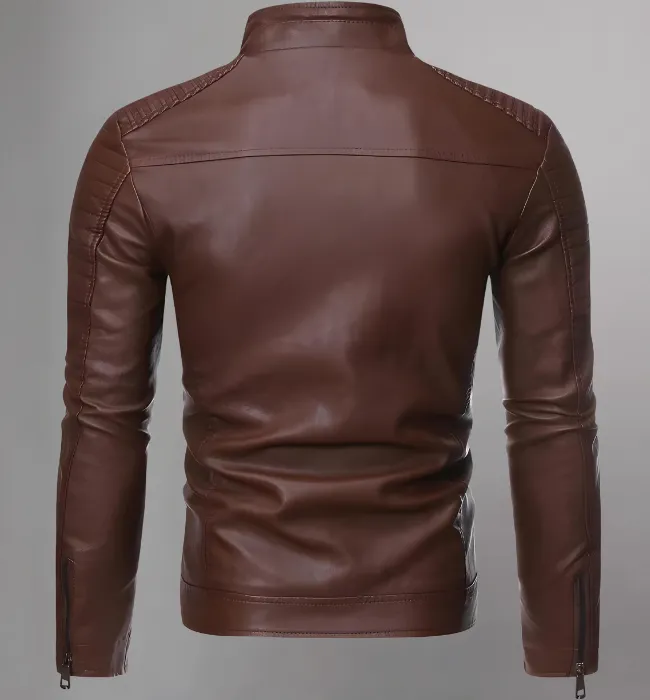 Men’s Leather Jacket Motorcycle Casual Coats