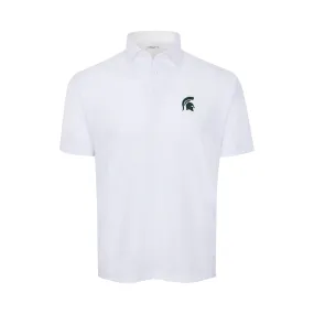 Michigan State Featherweight Flex Polo White