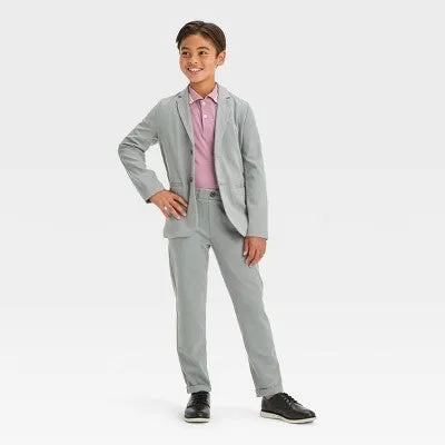 New - Boys' Knit Blazer - Cat & Jack Gray 14