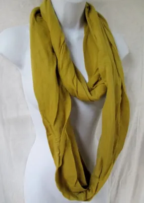 NEW NWT Womens LIMESTONE GREEN Infinity NECK SCARF Vegan YELLOW