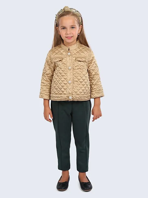 One Friday Gold Quilted Jacket