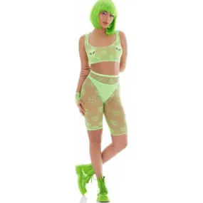 Out of This World Green Bodysuit Set with Alien Pasties