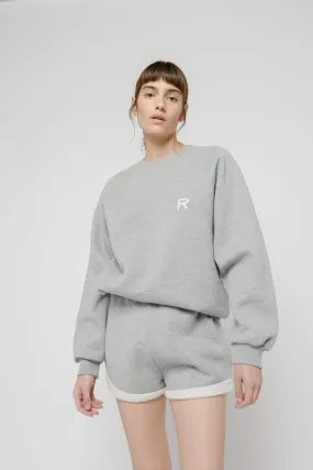 OVERSIZED SWEATSHIRT - HEATHER GREY