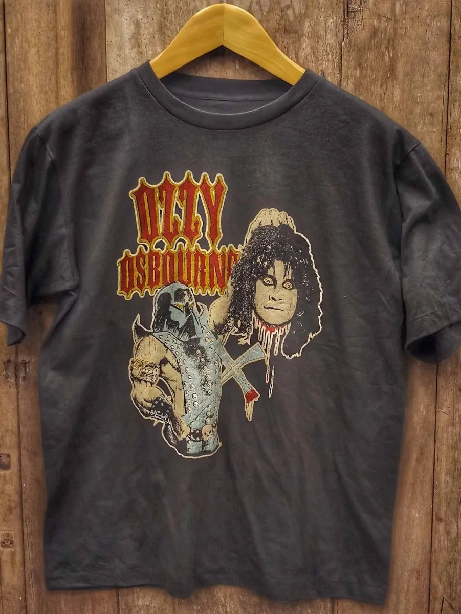 Ozzy Osbourne Medieval Knight Tee: A Rare Rock Memorabilia with Edgy Appeal