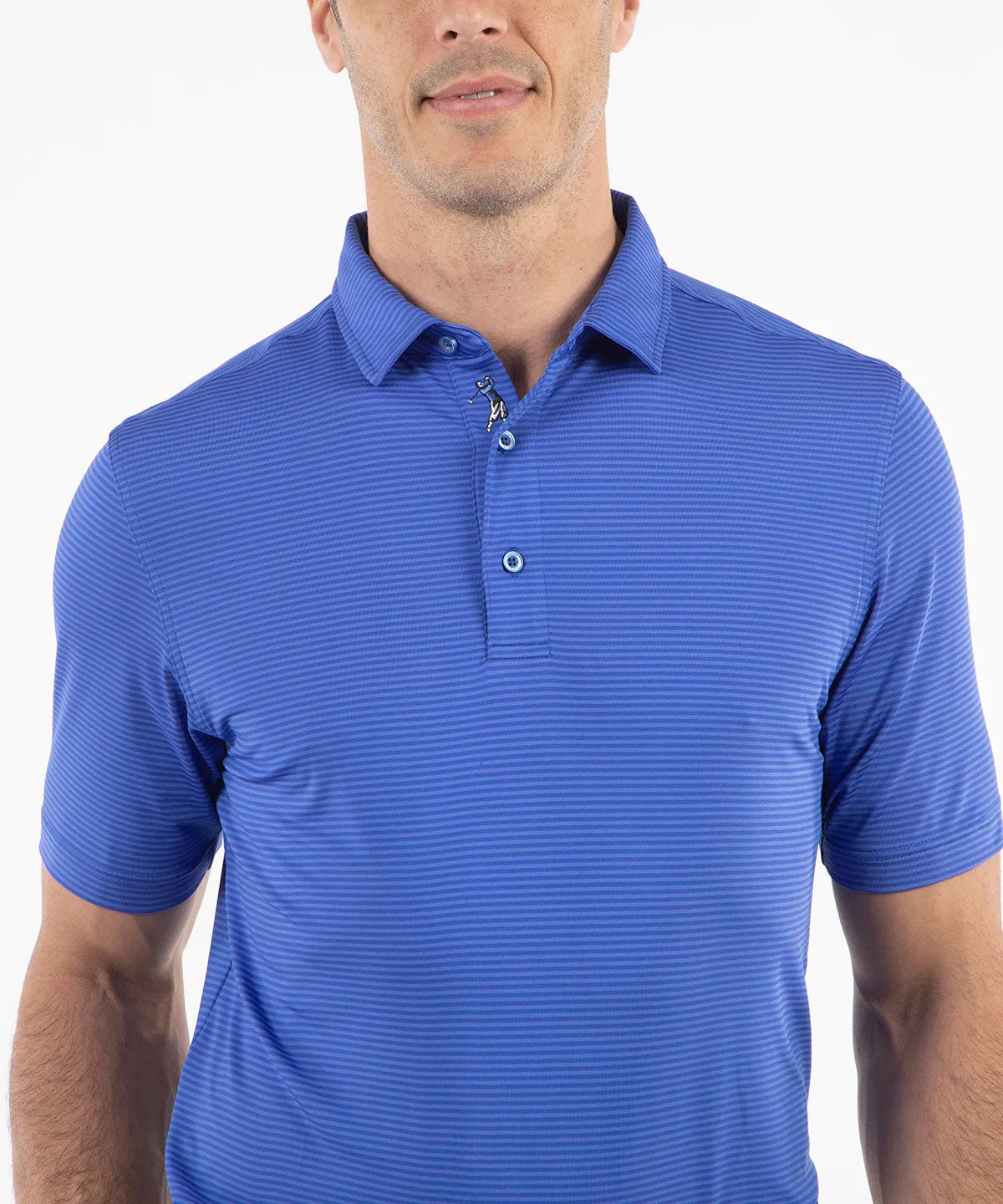 Performance Jersey Mini Tonal Feed Stripe Polo