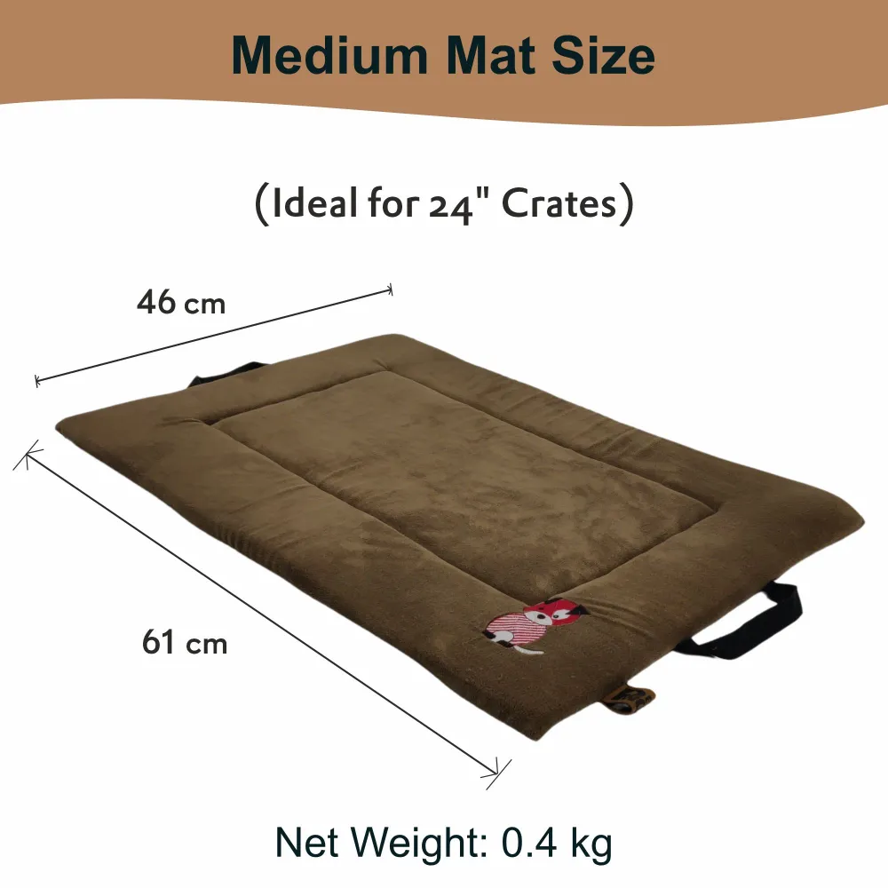 Petter World Memory Foam Base with Cooling Gel Summer Mat for Dogs and Cats (Mocha Brown)