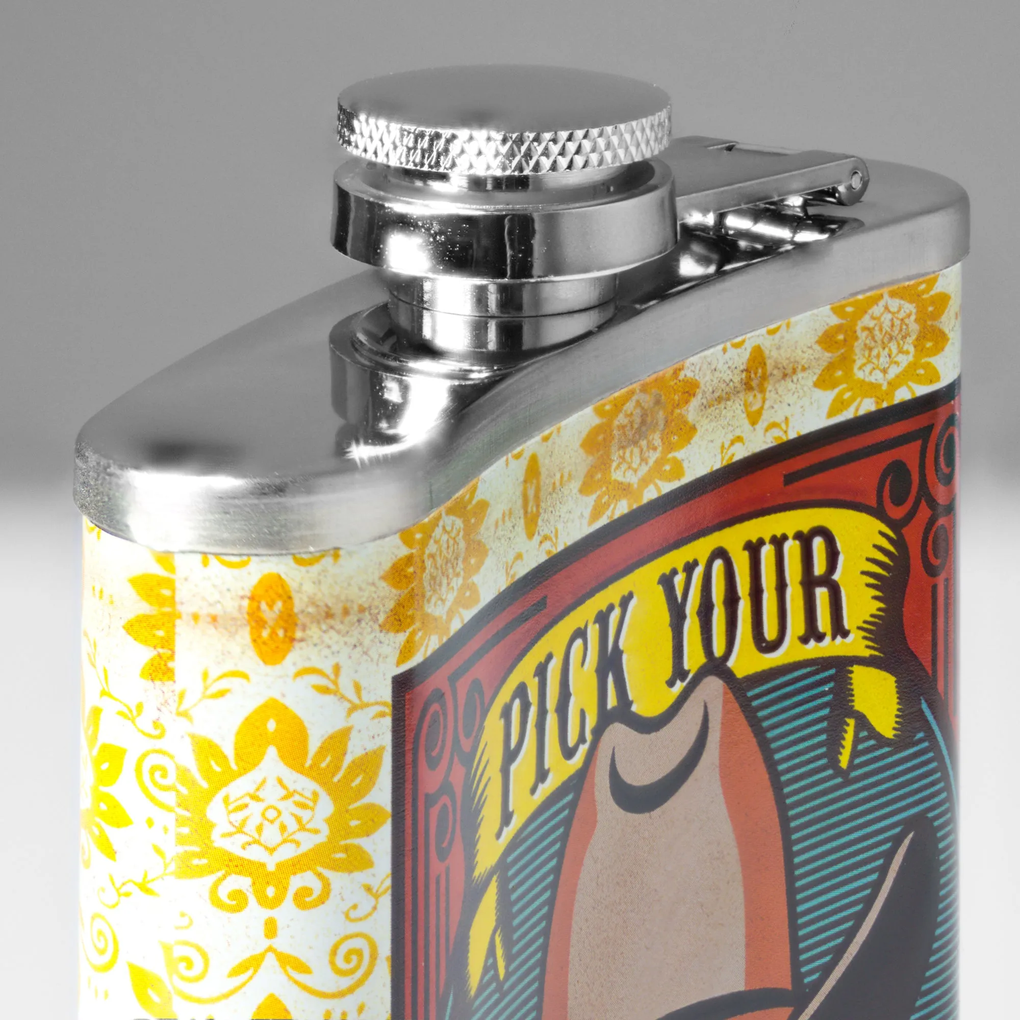 Pick Your Poison Stainless Steel 8 oz Liquor Flask