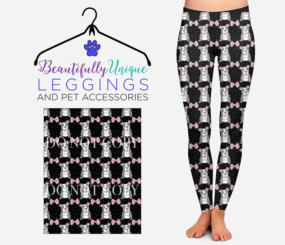 Pitbulls & Bows (Exclusive) - High-quality Handcrafted Vibrant Leggings