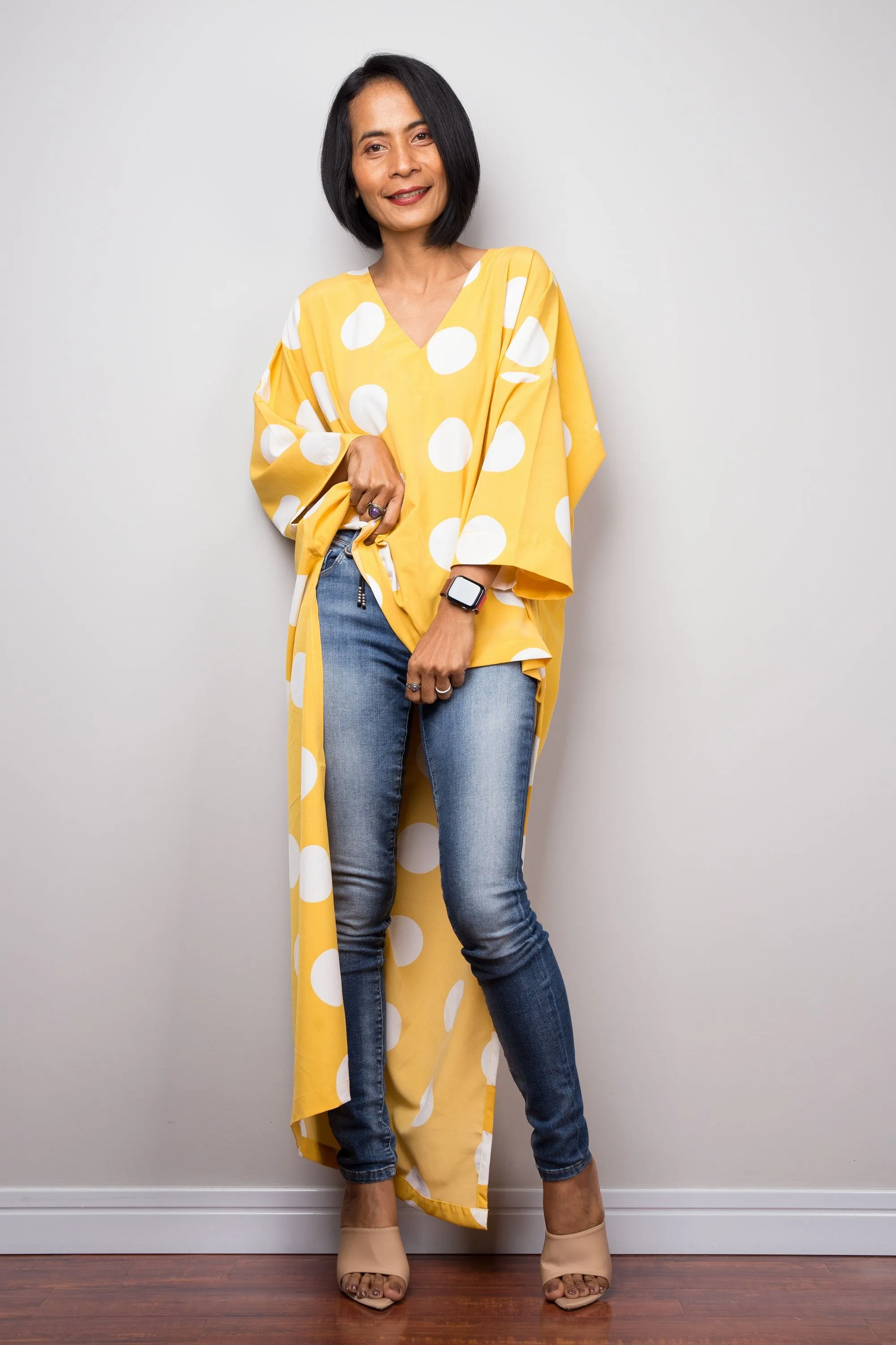 Polka dot Kaftan top