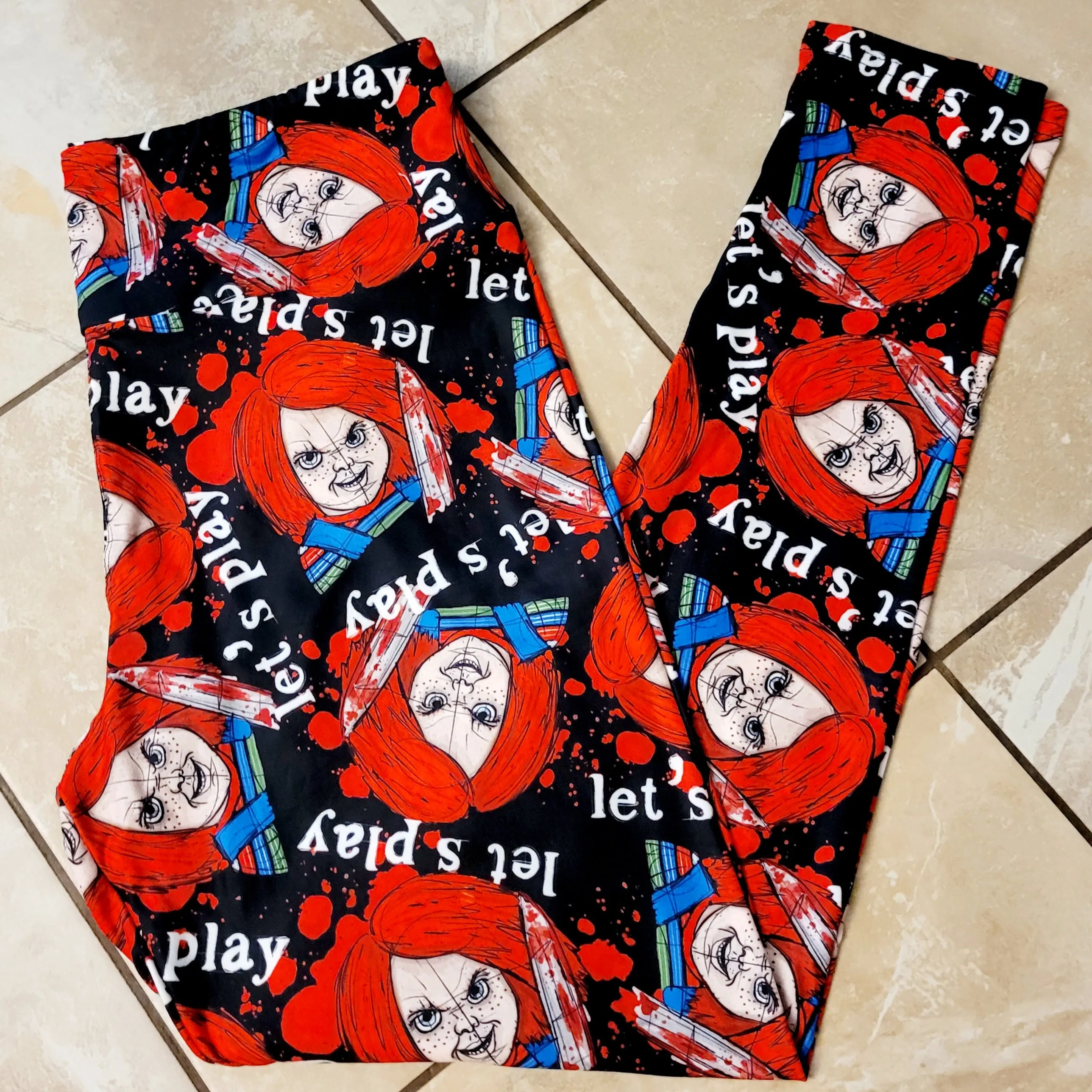 Pre-Order: Bloody Chucky (Semi-Exclusive) - High-quality Handcrafted Vibrant Leggings